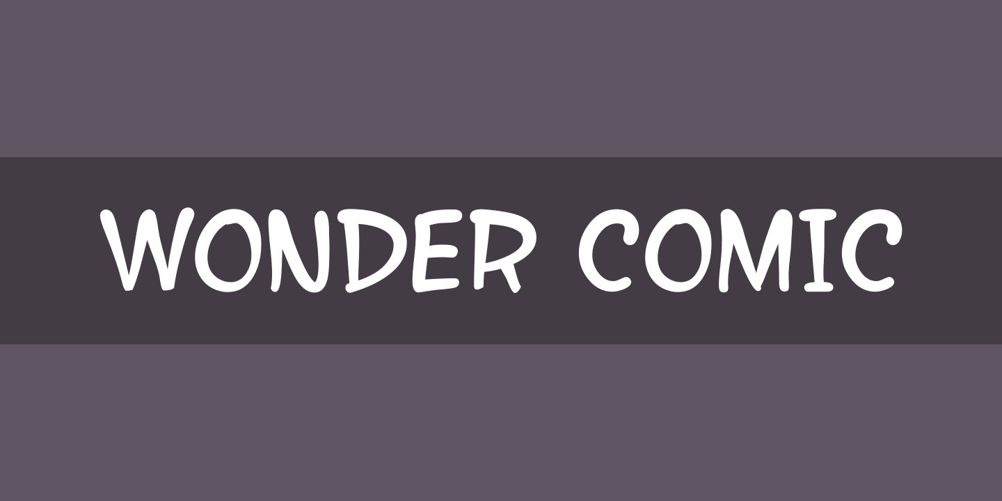 Ejemplo de fuente Wonder Comic Inline Italic